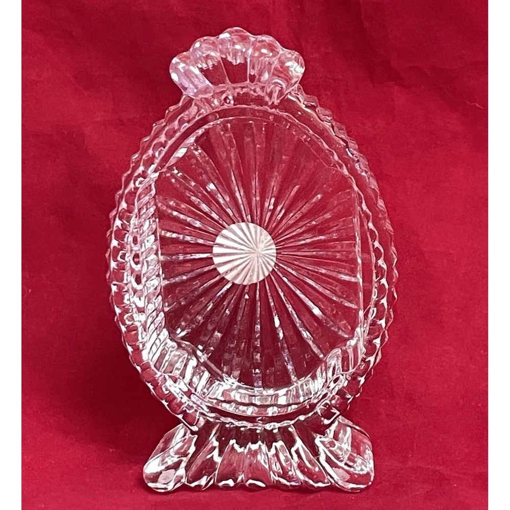 Vintage Crystal Clear Crystal Clear Fish-Shaped Trinket Tray Made In Taiwan